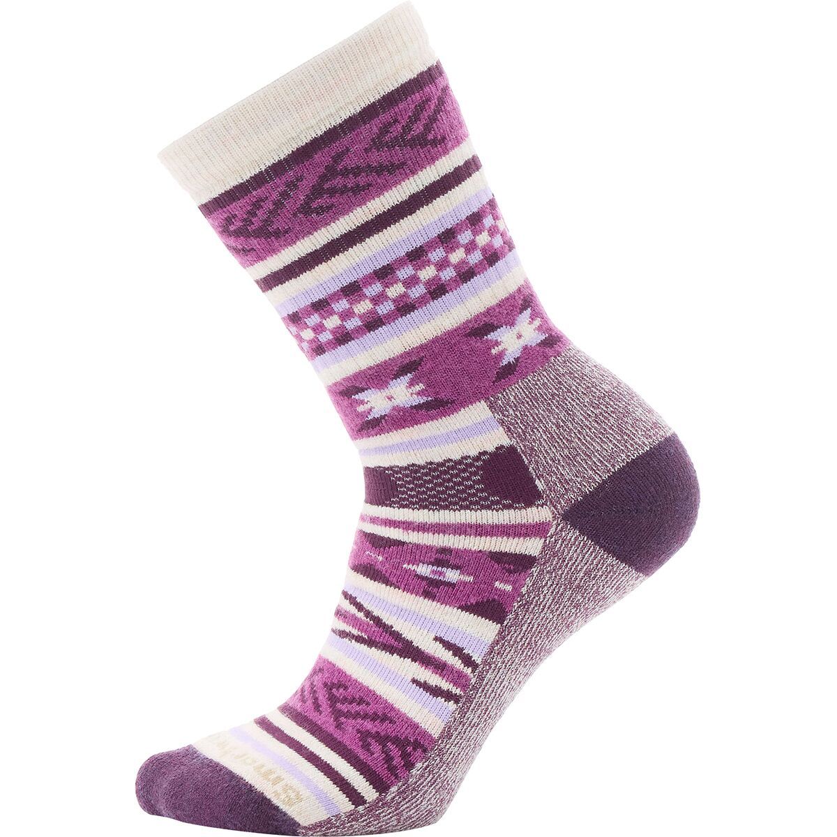 Smartwool Everyday Cabin Games Crew Sock in Meadow Mauve - Size: XL