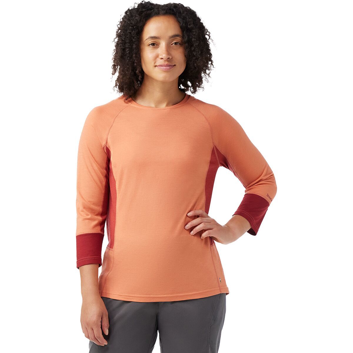 Smartwool Women's Mountain Bike 3/4-Sleeve Jersey in Terracotta - Size: Large
