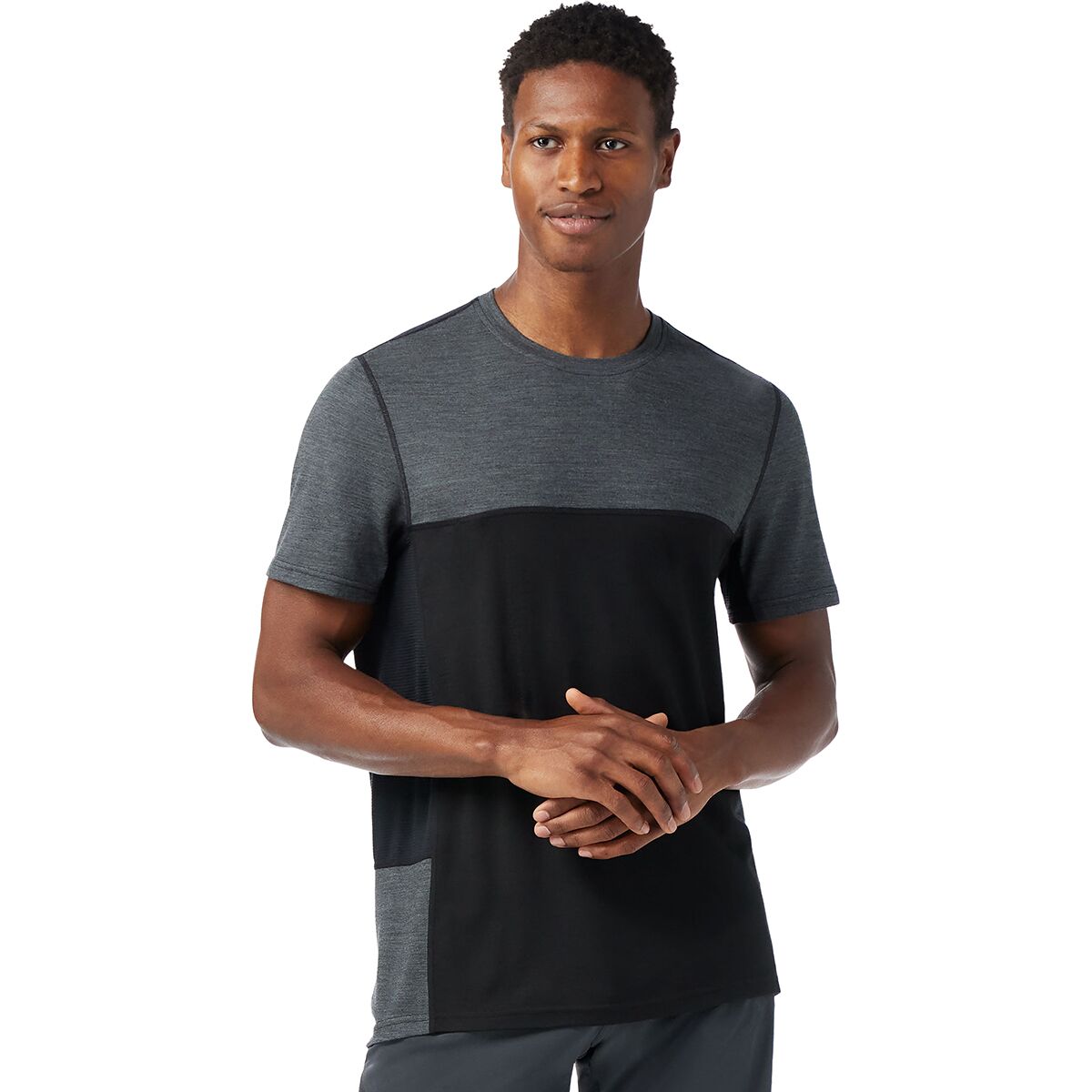 Smartwool Smartwool Men's Mountain Bike Short-Sleeve Jersey in Black / Charcoal Heather - Size: Small - $52.00 at Steep and Cheap