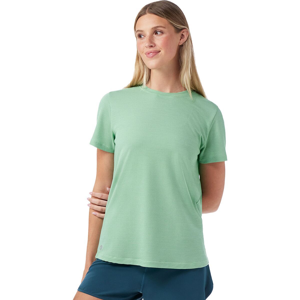 Smartwool Women's Active Mesh Shirt in Matcha Zen Heather - Size: Small