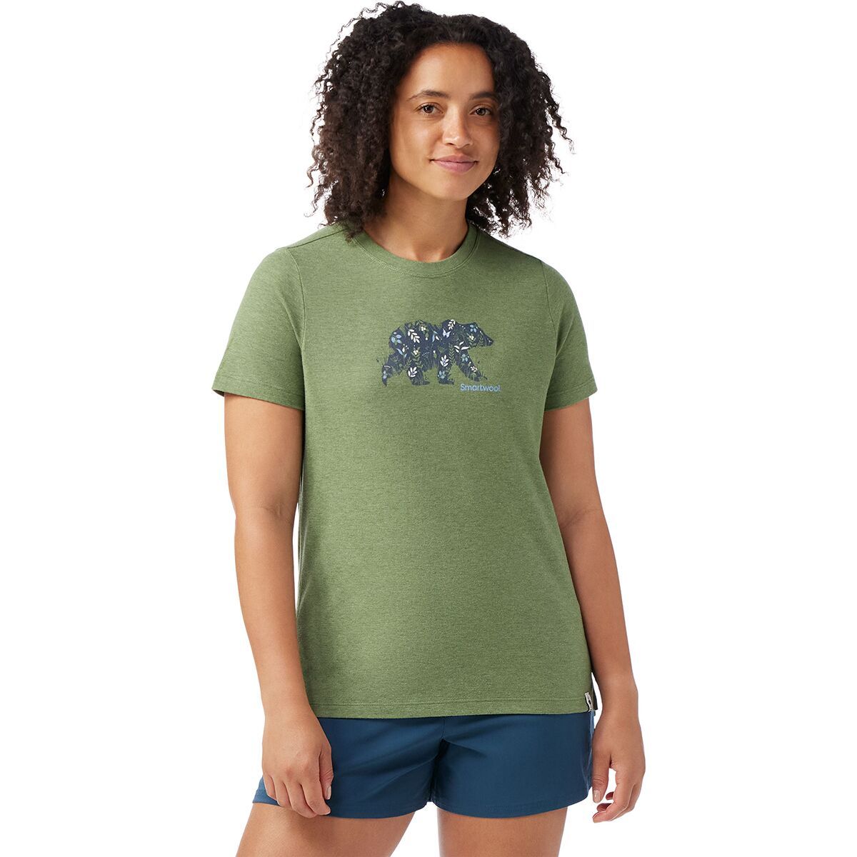 Smartwool Women's Osa Vega Graphic T-Shirt in Fern Green - Size: Small