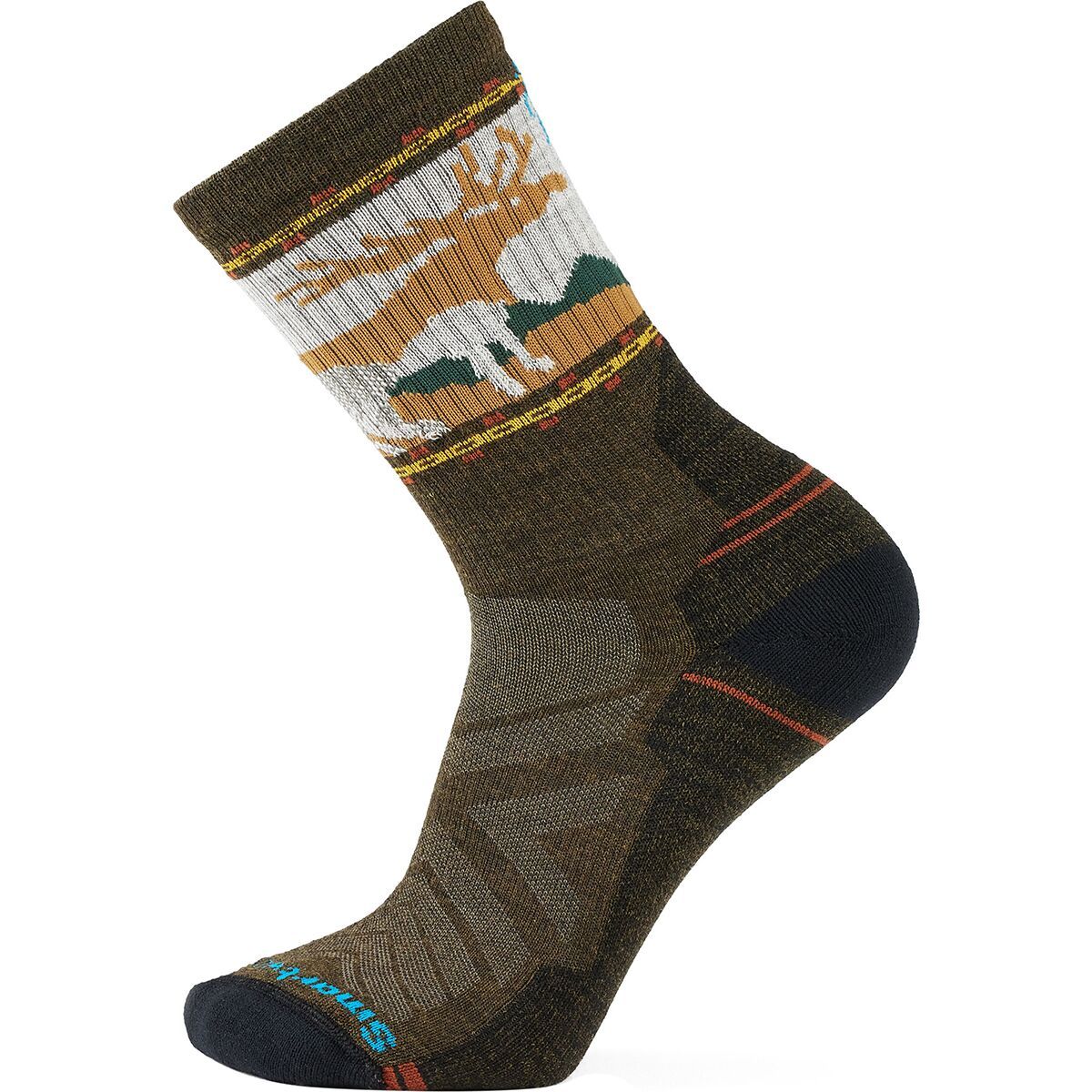 Smartwool Men's Hike Light Cushion Mountain Moose Crew Sock in Deep Navy - Size: Medium