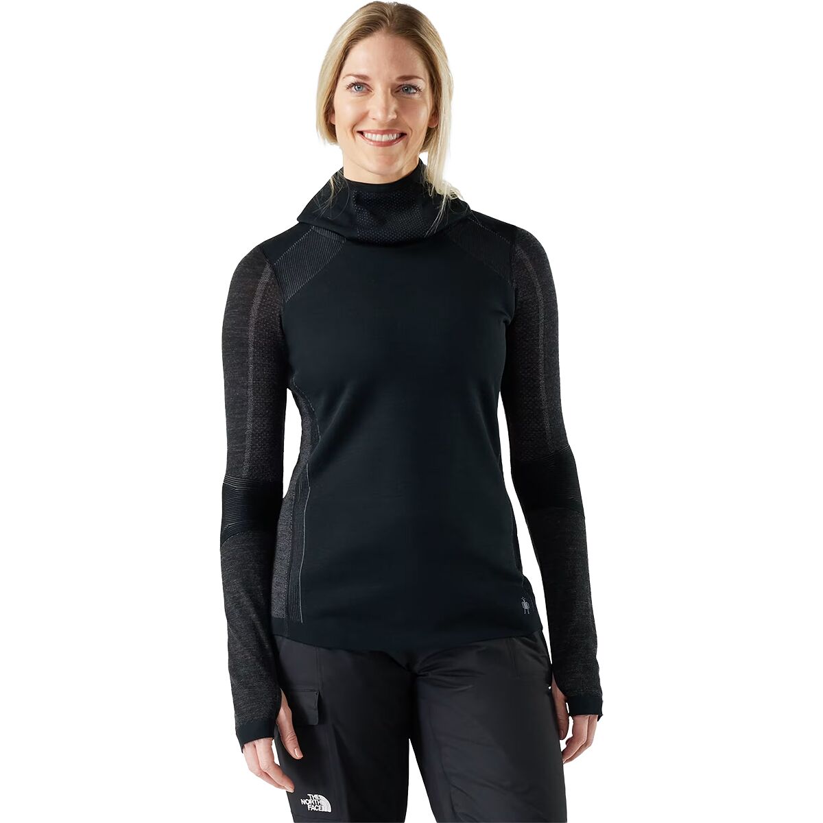Smartwool Smartwool Women's Intraknit Thermal Merino Baselayer Hoodie in Black / Charcoal - Size: XS - $108.00 at Steep and Cheap