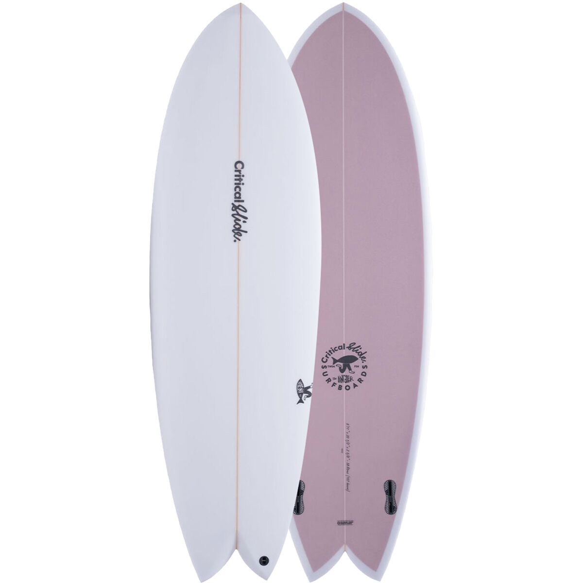 The Critical Slide Society Angler Shortboard Surfboard in Gray Lilac - Size: 5ft 7in