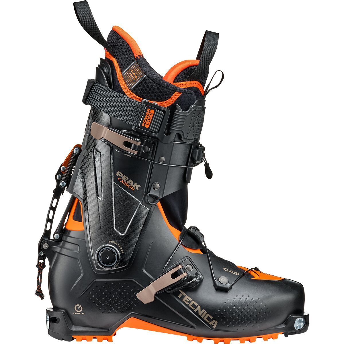 Tecnica Zero G Peak Carbon Boot - 2025 in Black / Orange - Size: 23.5