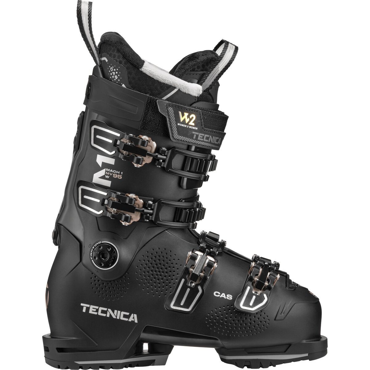 Tecnica Women's Mach1 MV 95 Ski Boot - 2025 in Black - Size: 24.5
