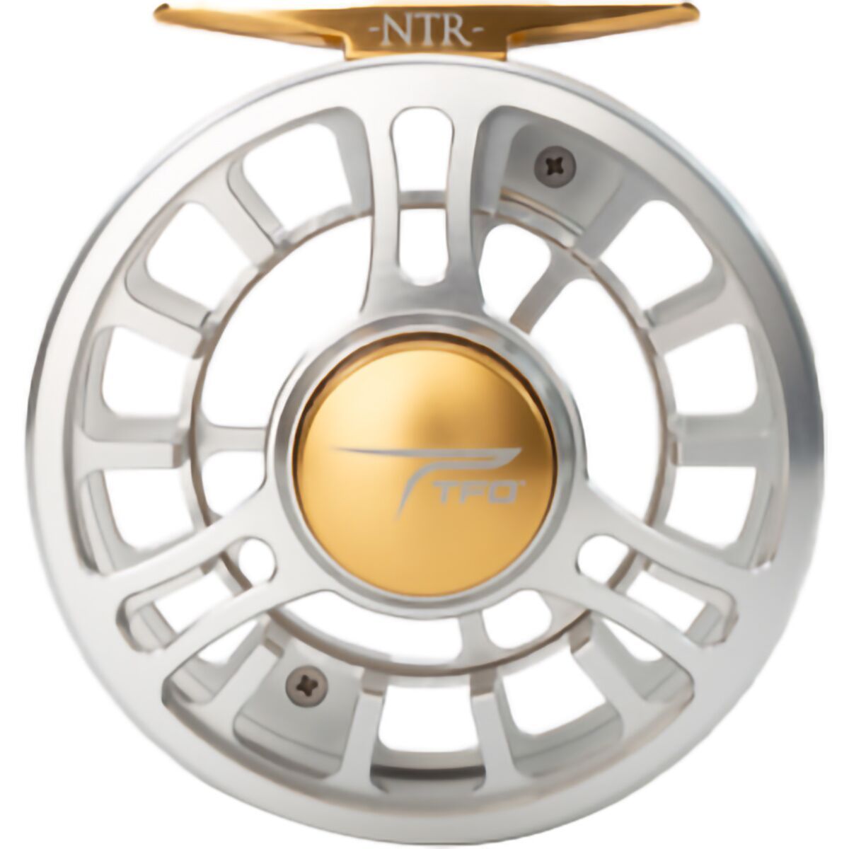 TFO NTR Large Arbor Reel in Clear / Gold - Size: I