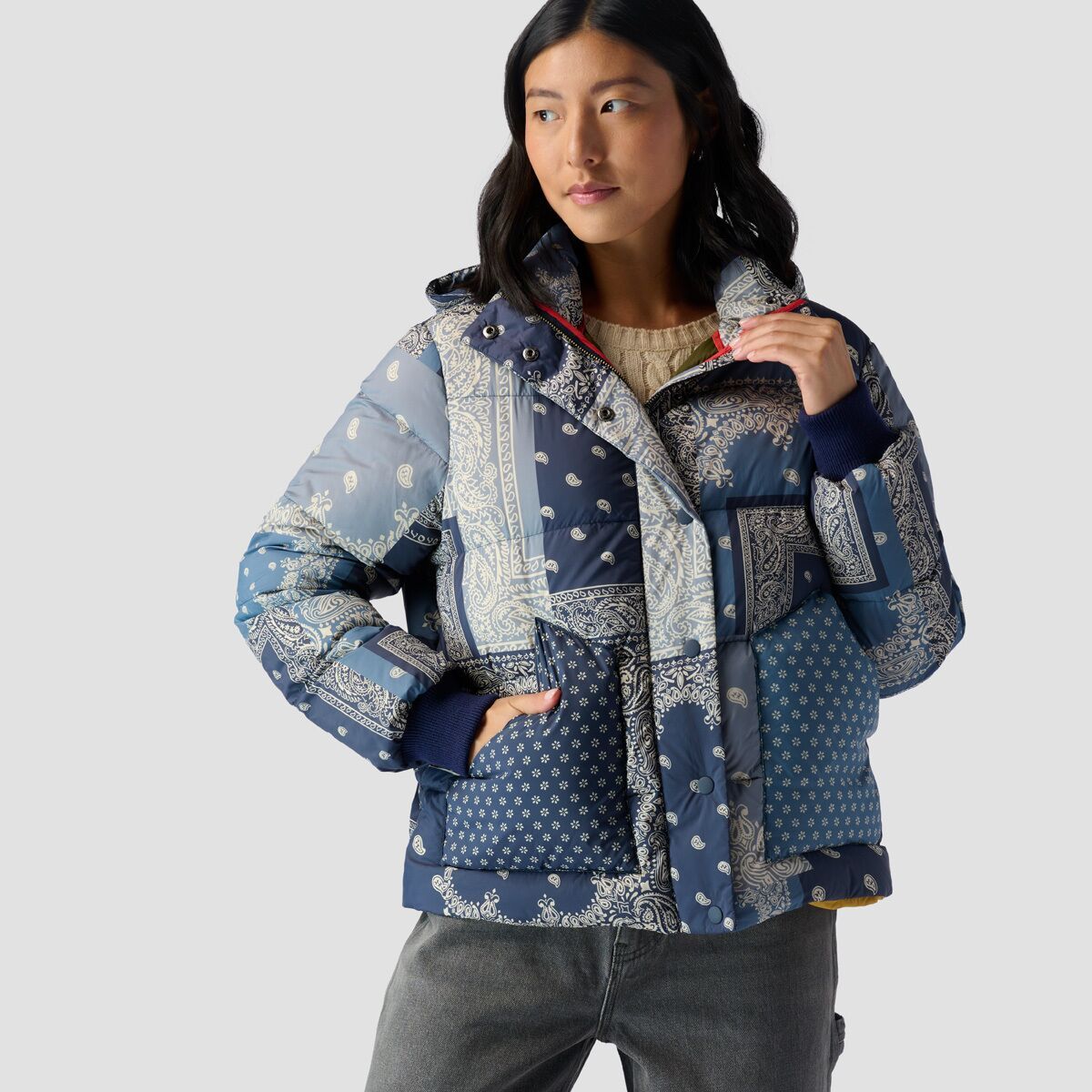 The Great Outdoors Women's The Down Polar Puffer in Appalachian Colorblock - Size: Large