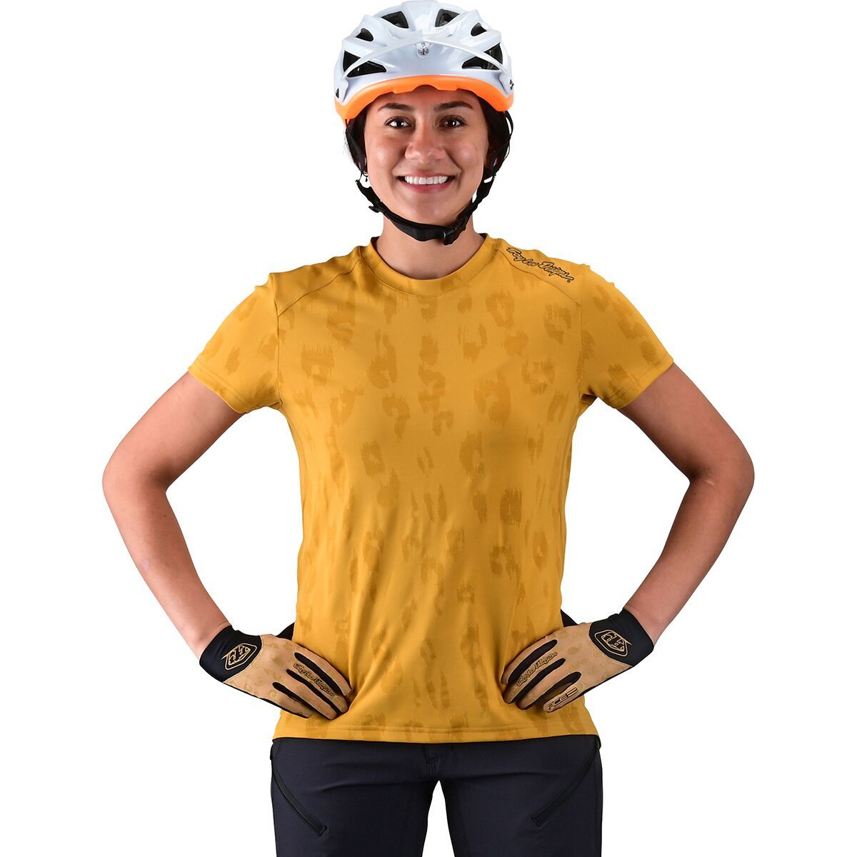 Troy Lee Designs Women's Lilium Short-Sleeve Jersey in Micayla Gatto Black - Size: Small