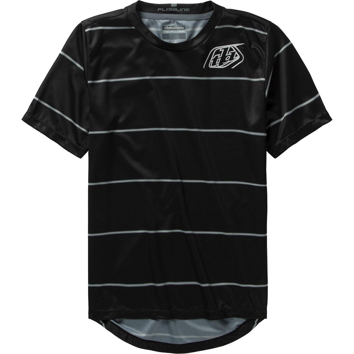 Troy Lee Designs Boy's Flowline Short-Sleeve Jersey in Revert Black - Size: XL