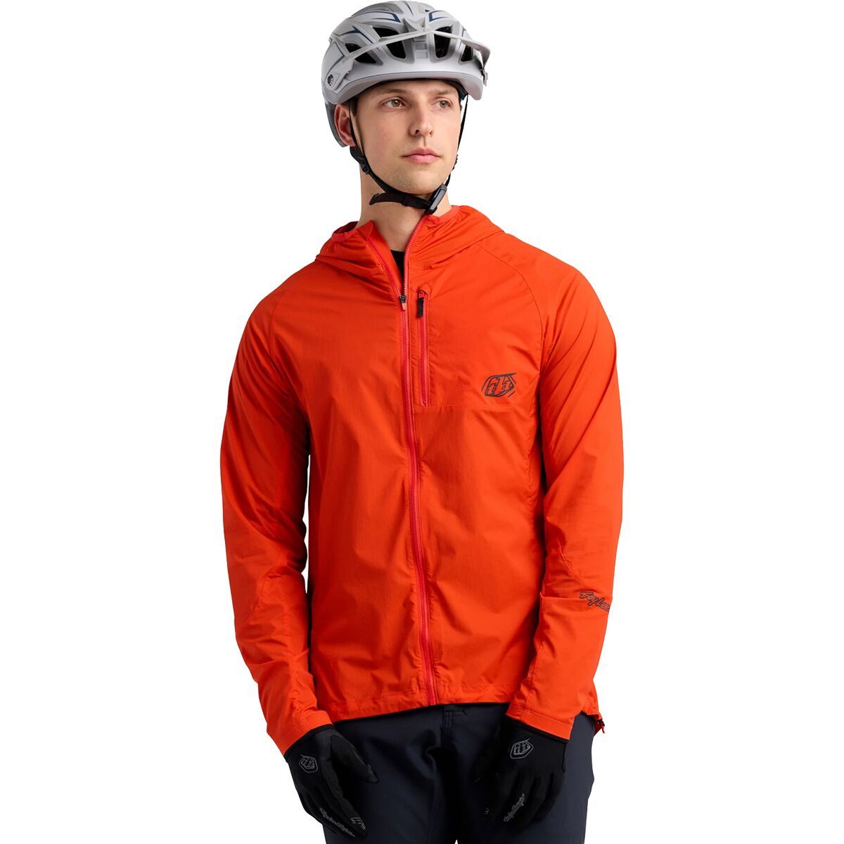 Troy Lee Designs Men's Drift Windbreaker in Mono Fire Orange - Size: XL