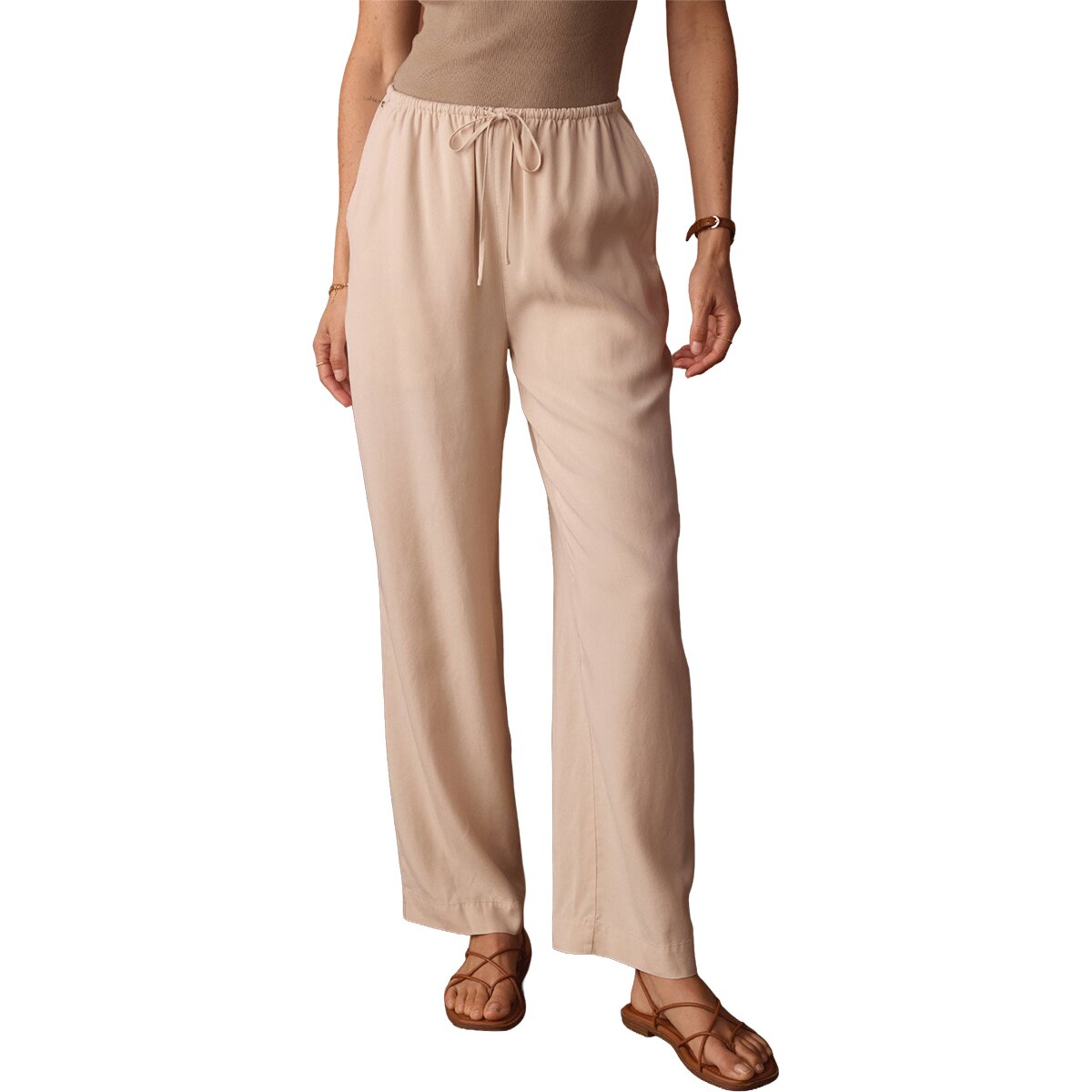 The Normal Brand Women's Sueded Costa Drawcord Pant in Birch - Size: Small