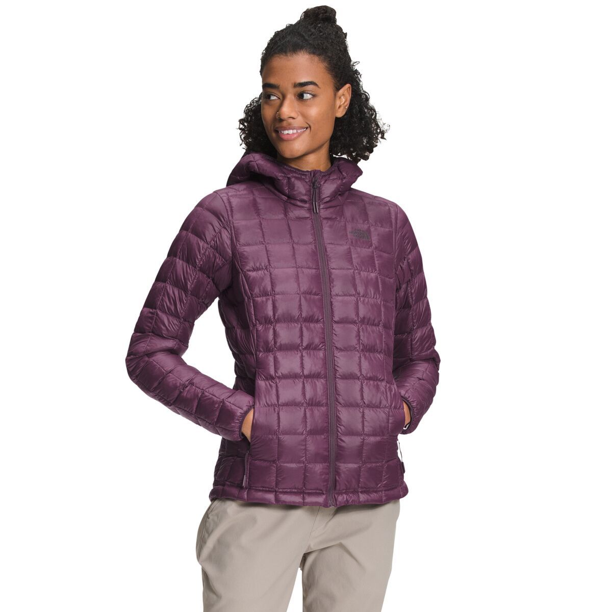 The North Face Women's ThermoBall Eco Hooded Insulated Jacket in Gardenia White / NPF - Size: XXL