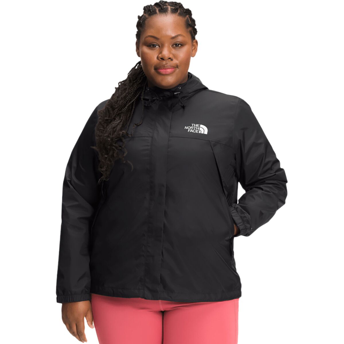 The North Face Women's Antora Plus Jacket in TNF Black / NPF - Size: 1X