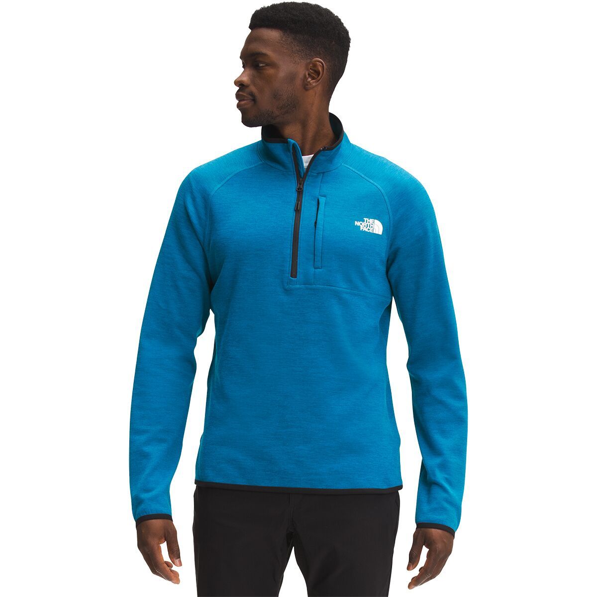 The North Face Men's Canyonlands 1/2-Zip Pullover Fleece Jacket in TNF Medium Grey Heather / NPF - Size: Large