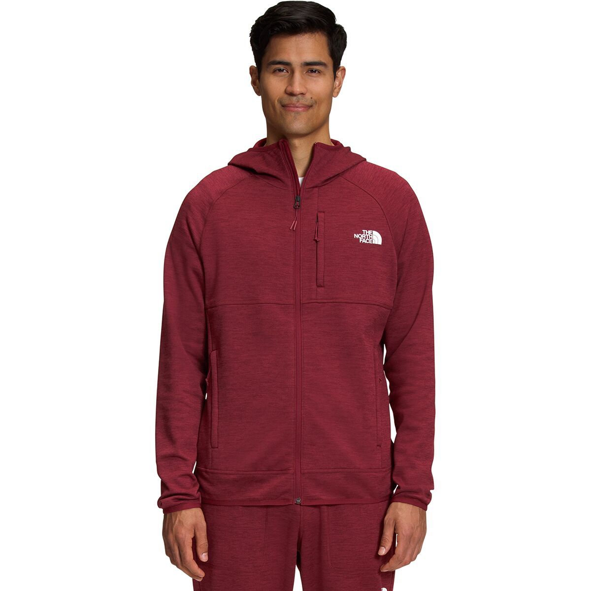 The North Face Men's Canyonlands Hooded Fleece Jacket in TNF Medium Grey Heather / NPF - Size: Medium