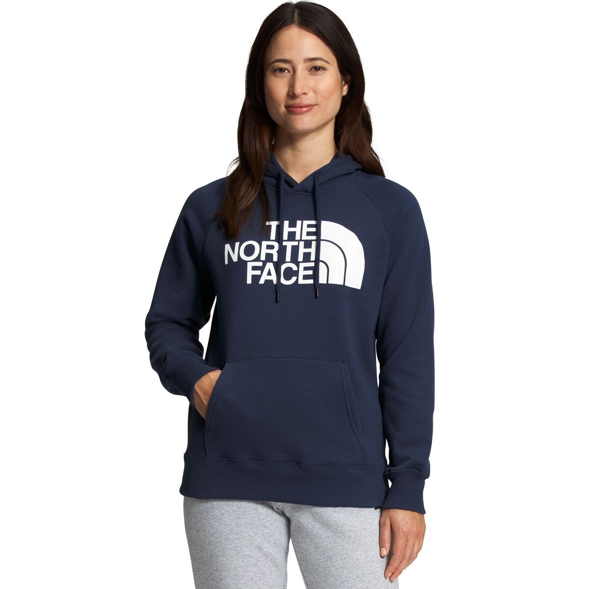 The North Face Women's Half Dome Pullover Hoodie in TNF Light Grey Heather / TNF White - Size: 3XL