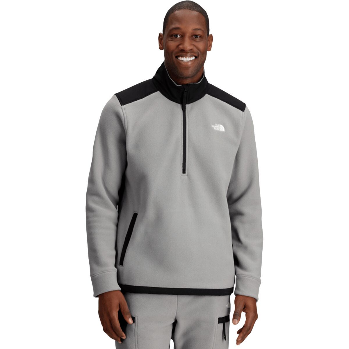 The North Face Men's Alpine Polartec 200 1/4-Zip Jacket in Meld Grey / TNF Black - Size: Small