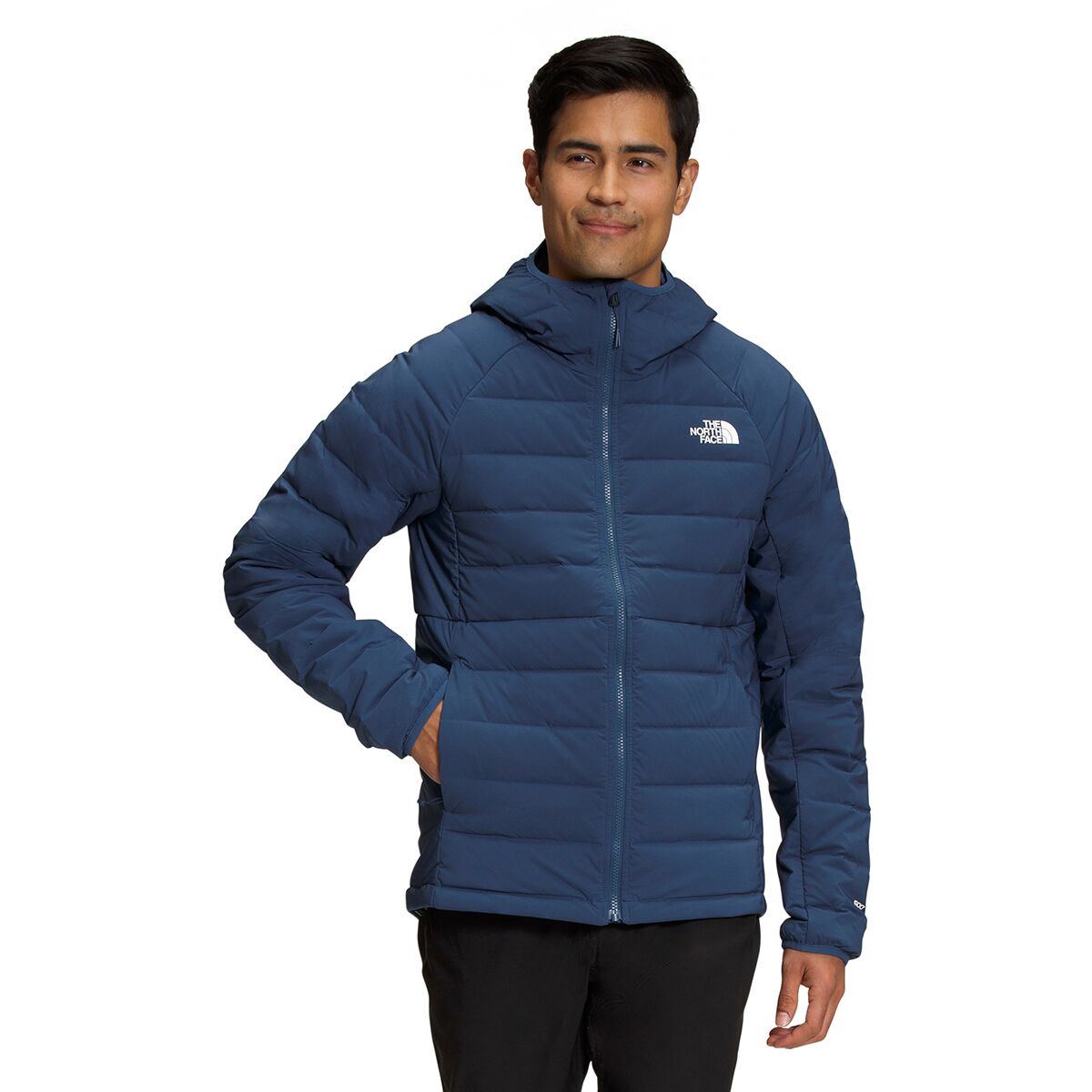 The North Face Men's Belleview Stretch Down Hoodie in Shady Blue - Size: XXL