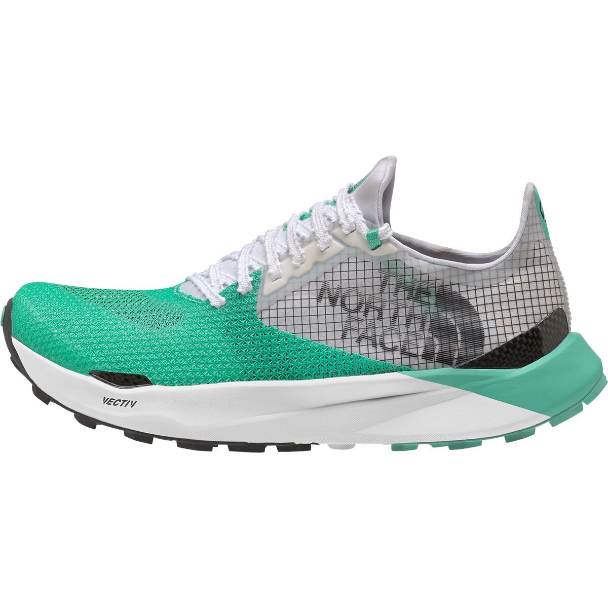 The North Face Women's Summit VECTIV Sky Trail Running Shoe in Vivid Seafoam / TNF White - Size:
