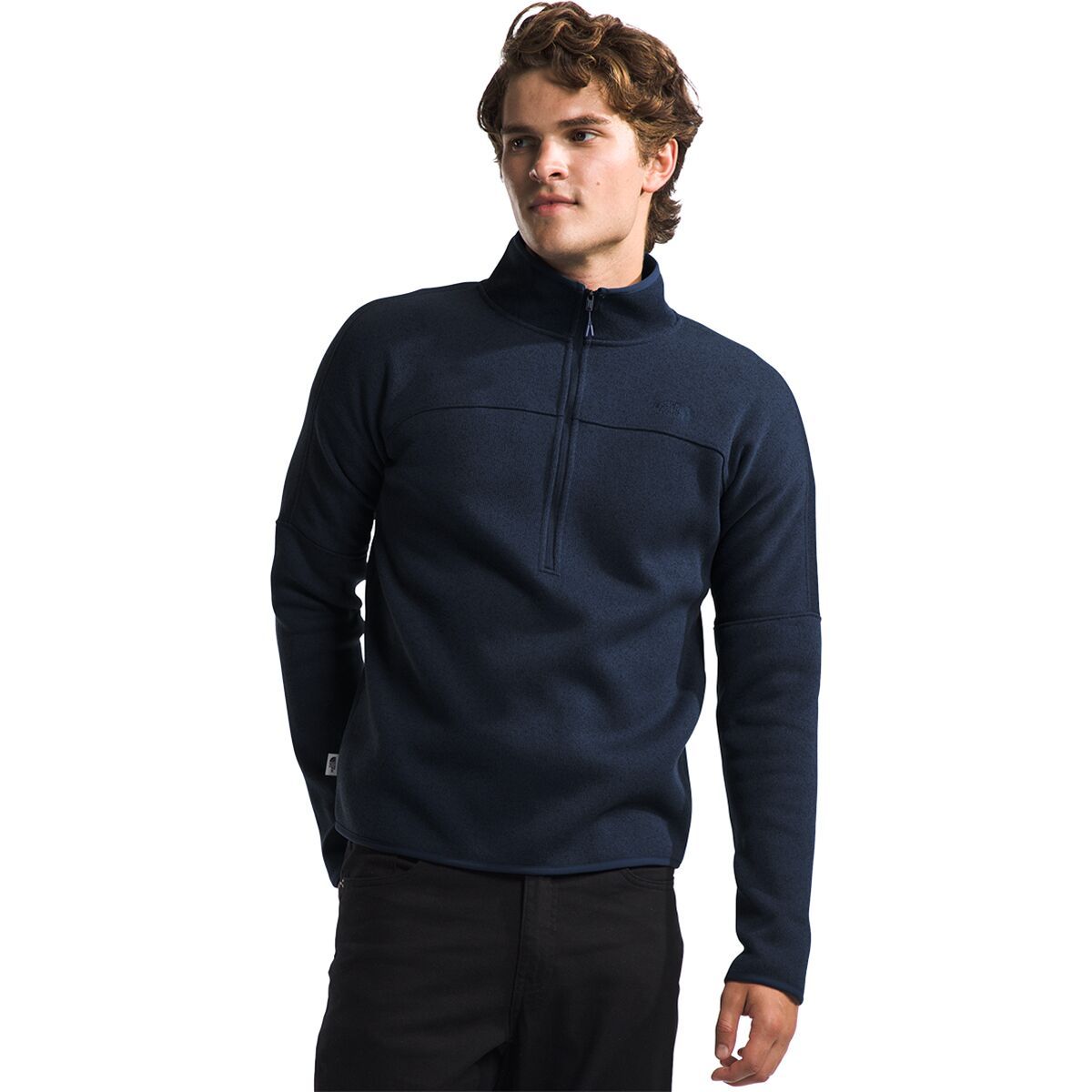The North Face Men's Front Range Fleece 1/2-Zip Jacket in TNF Black Heather / NPF - Size: Medium