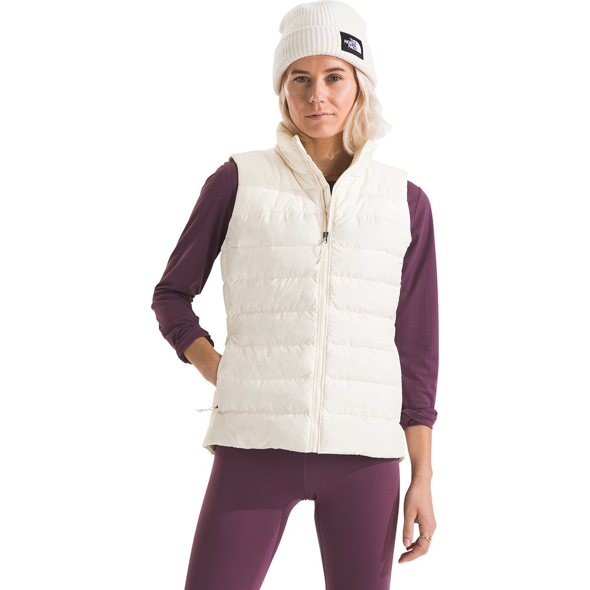 The North Face Women's Aconcagua 3 Vest in White Dune - Size: 3XL