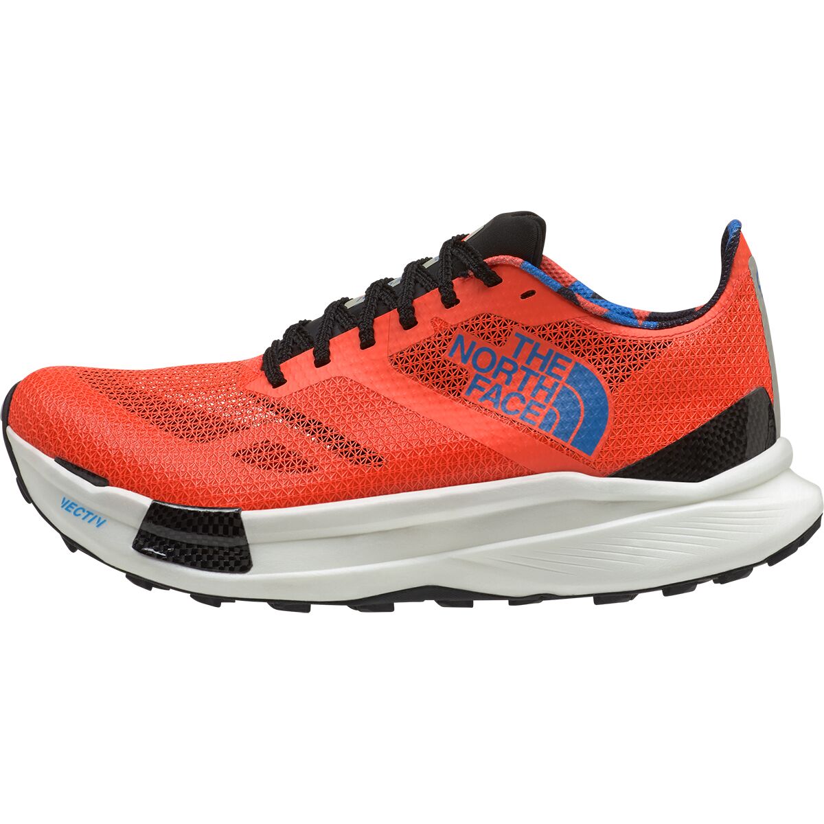 The North Face Men's Summit VECTIV Pro Athlete 2023 Trail Running Shoe in Solar Coral / Optic Blue - Size: