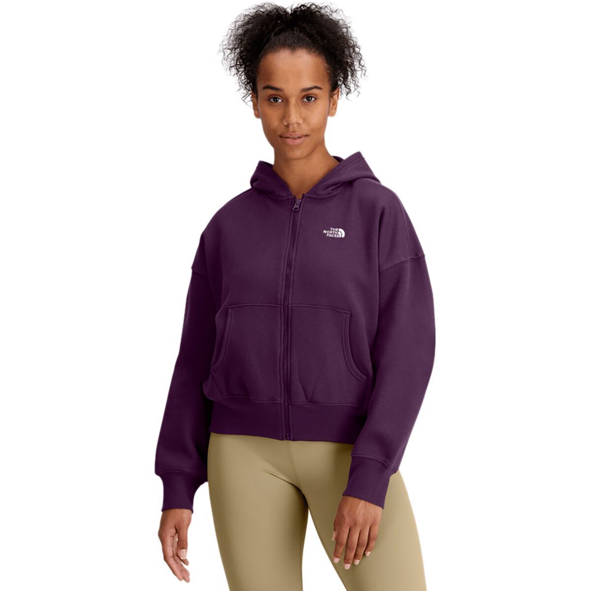 The North Face Women's Evolution Full-Zip Hoodie in TNF Black / NPF - Size: Medium
