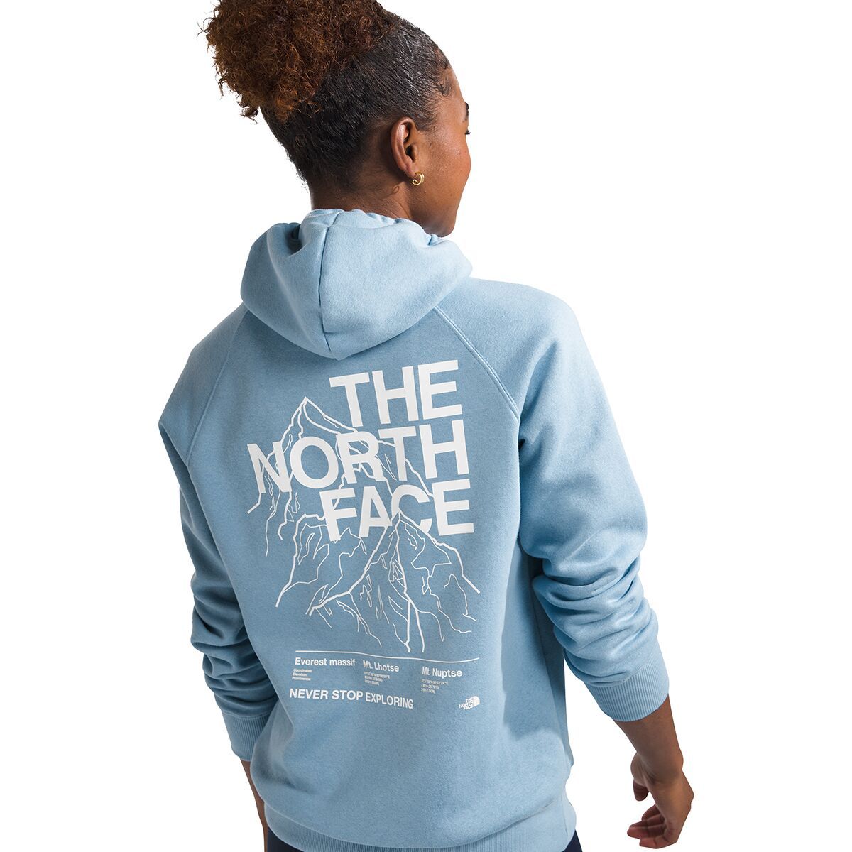 The North Face Women's Places We Love Hoodie in Steel Blue / TNF White - Size: Small