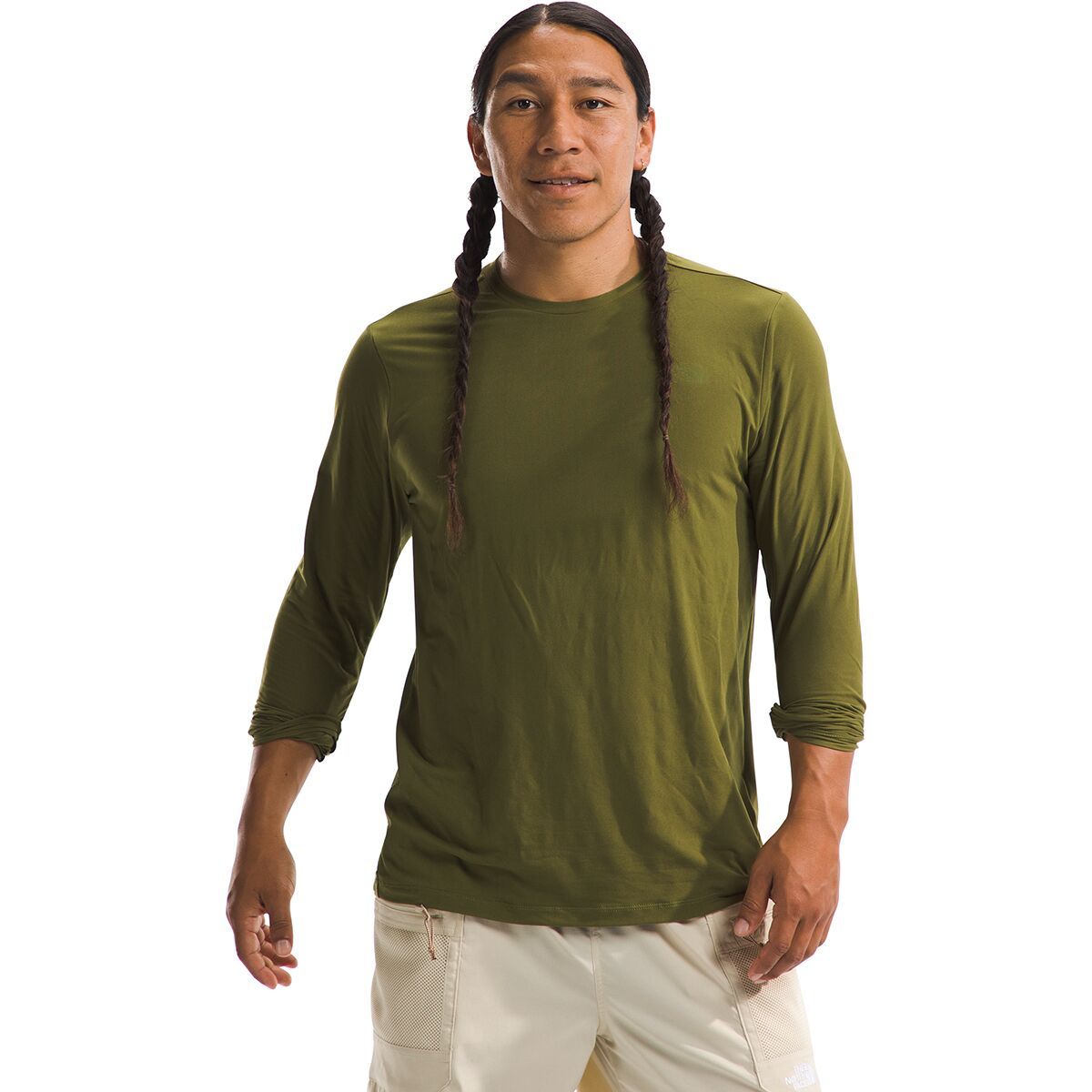 The North Face Men's Dune Sky Long-Sleeve Crew in Forest Olive - Size: XL