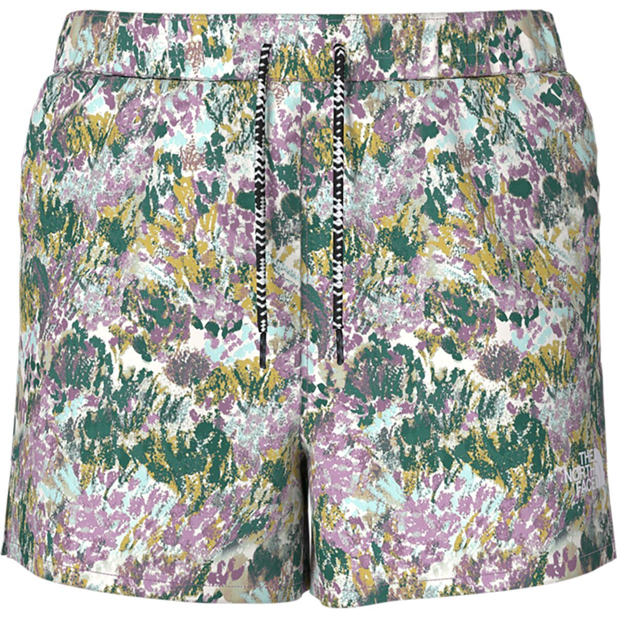 The North Face Girl's Amphibious Class V Short in Poppy Wavy Phantom Print - Size: Medium