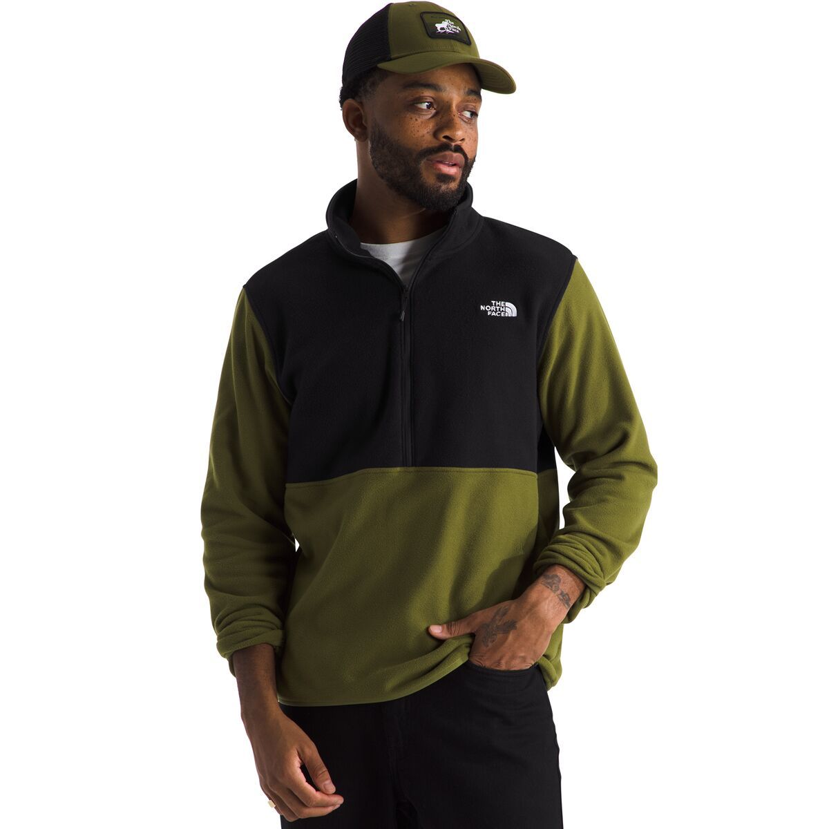 The North Face Men's Glacier Fleece 1/2-Zip Jacket in Smoked Pearl - Size: XL