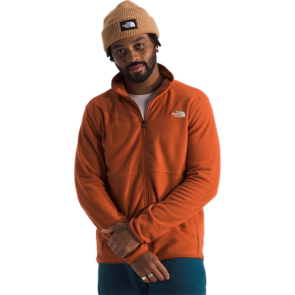 The North Face Men's Glacier Fleece Jacket in Midnight Petrol / TNF Black - Size: XL