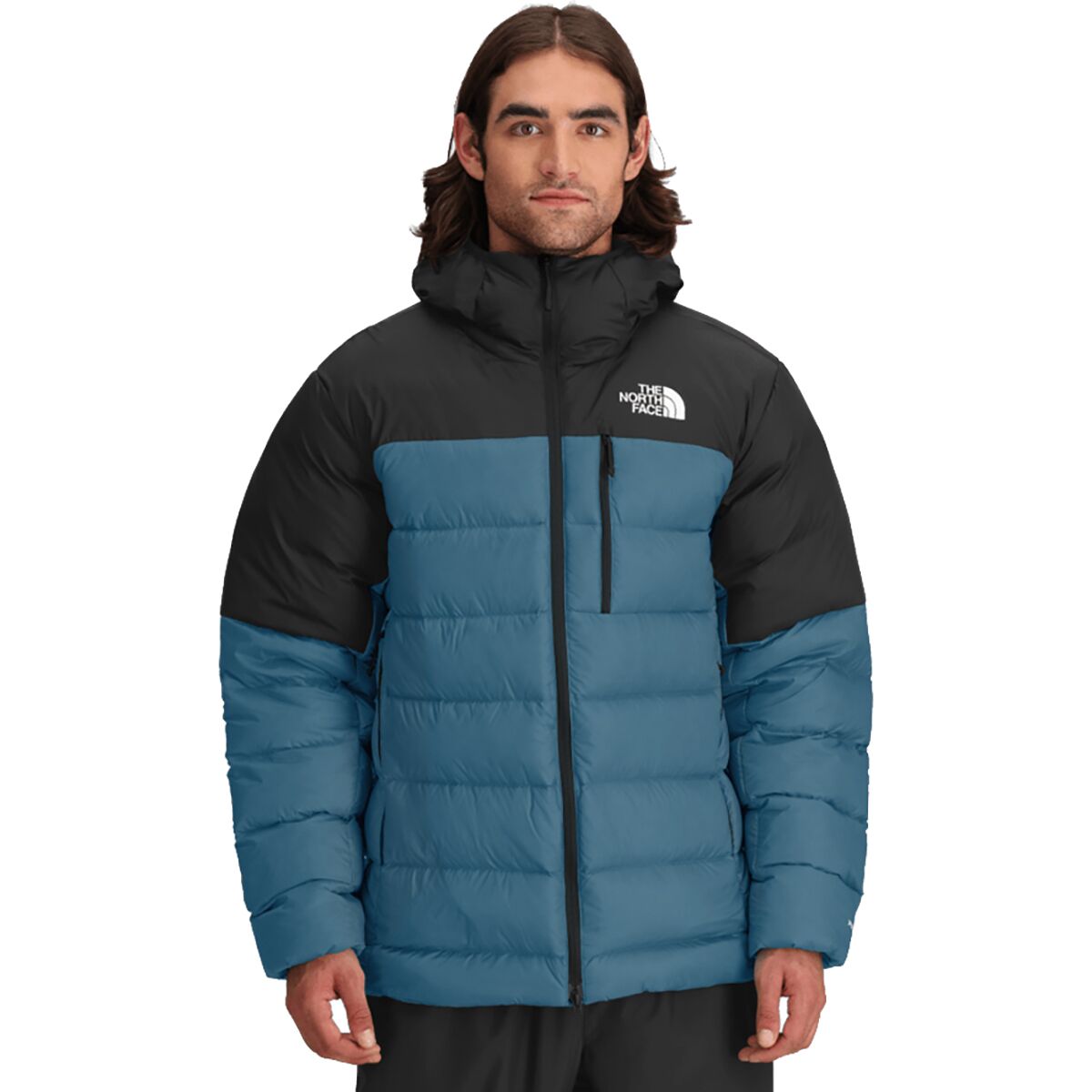 The North Face Men's Kalix Down Hoodie in Dusk Blue / TNF Black - Size: Large