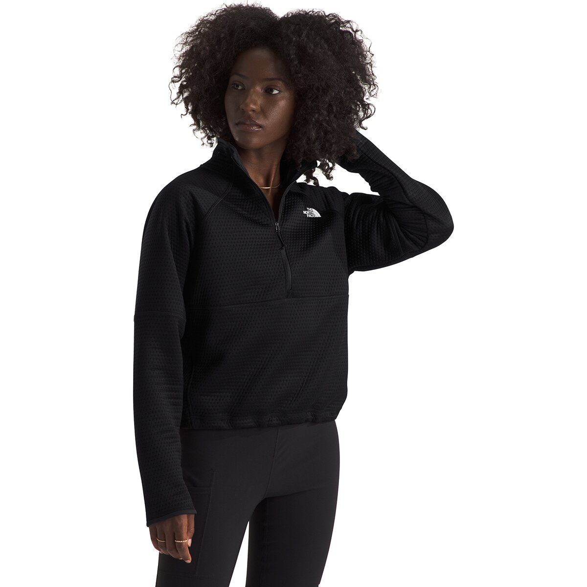 The North Face The North Face Women's Dotknit Thermal 1/4-Zip Pullover Sweatshirt in TNF Black - Size: XS - $58.50 at Steep and Cheap