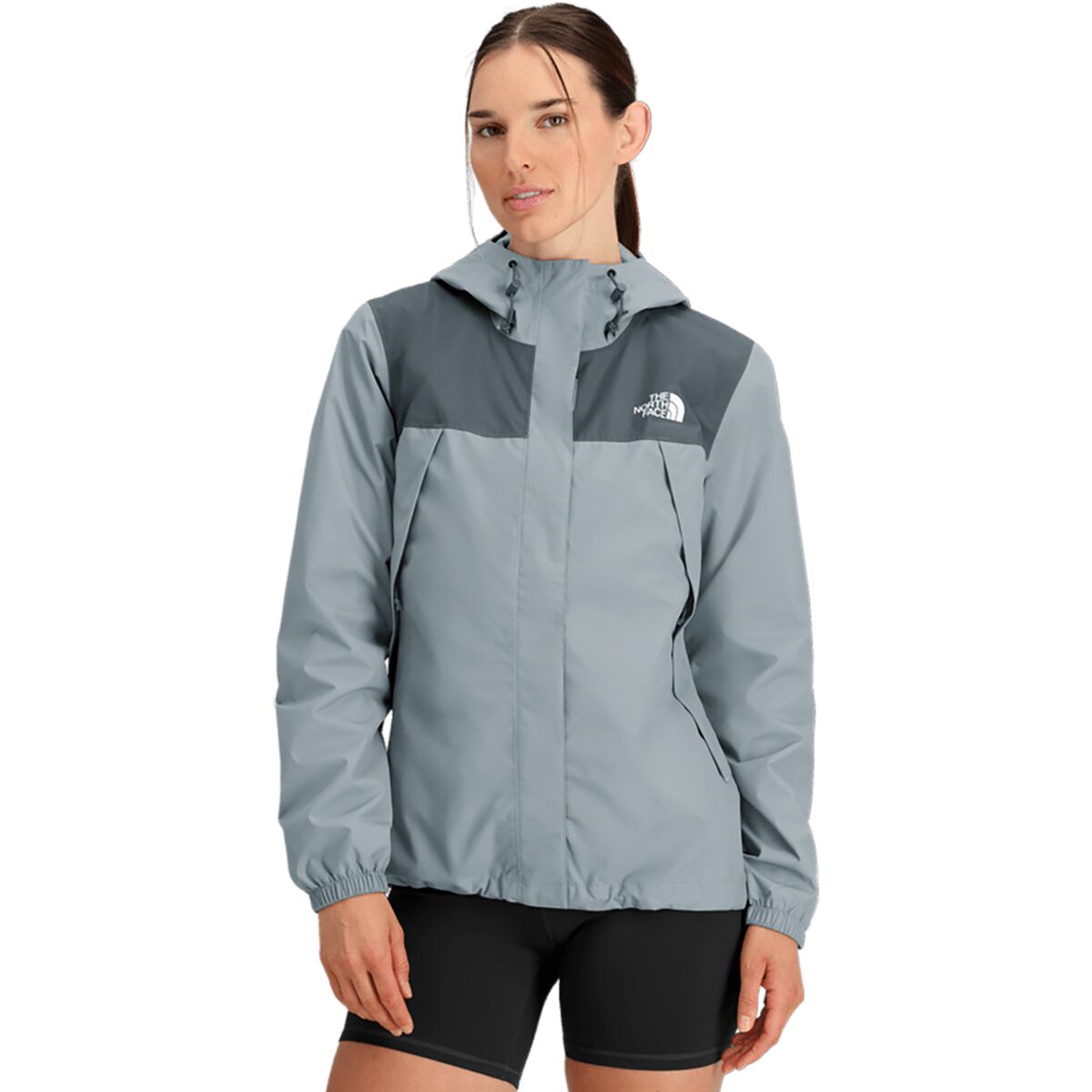 The North Face Women's Antora Rain Jacket in Frost Grey / Granite Grey - Size: XS