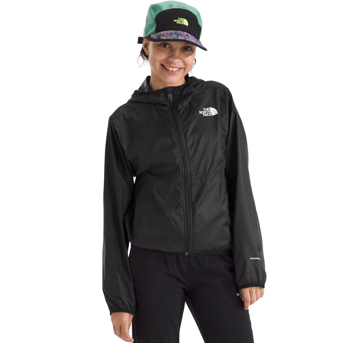 The North Face Girl's TNF Cyclone Wind Jacket in TNF Black - Size: Medium