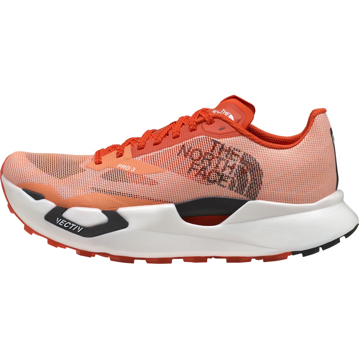 The North Face Summit Vectiv Pro 3 Trail Running Shoe in Citrus Rust / Lava Red - Size: Mens 5.5/Womens