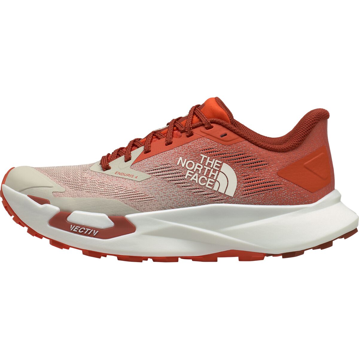 The North Face Men's Vectiv Enduris 4 Trail Running Shoe in Lava Red / Calacatta - Size: