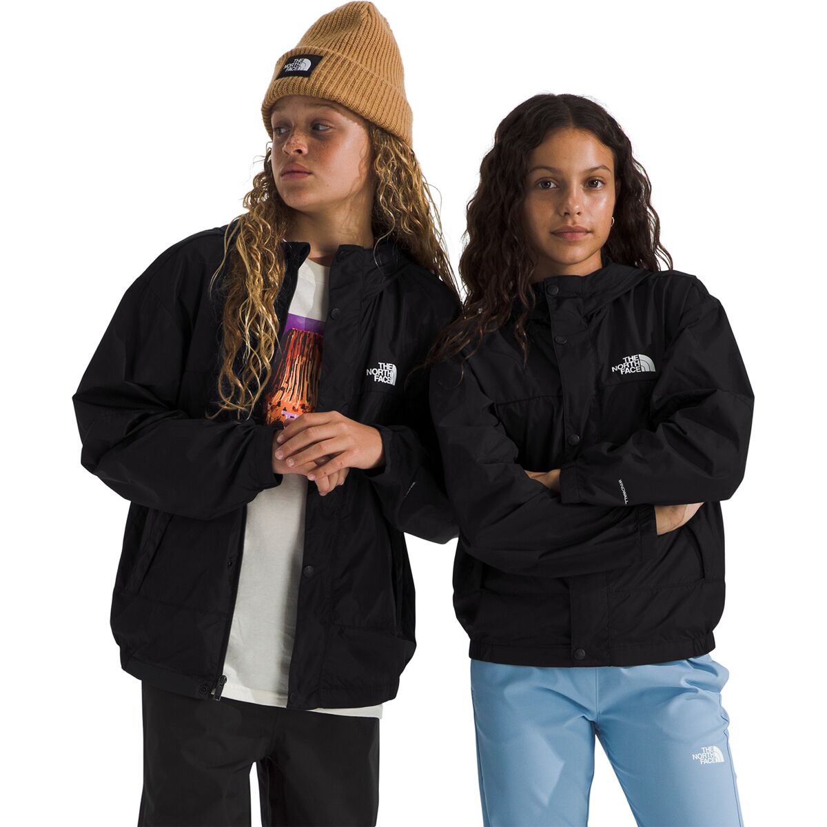 The North Face Mountain Wind Jacket - Kids' in TNF Black - Size: Medium