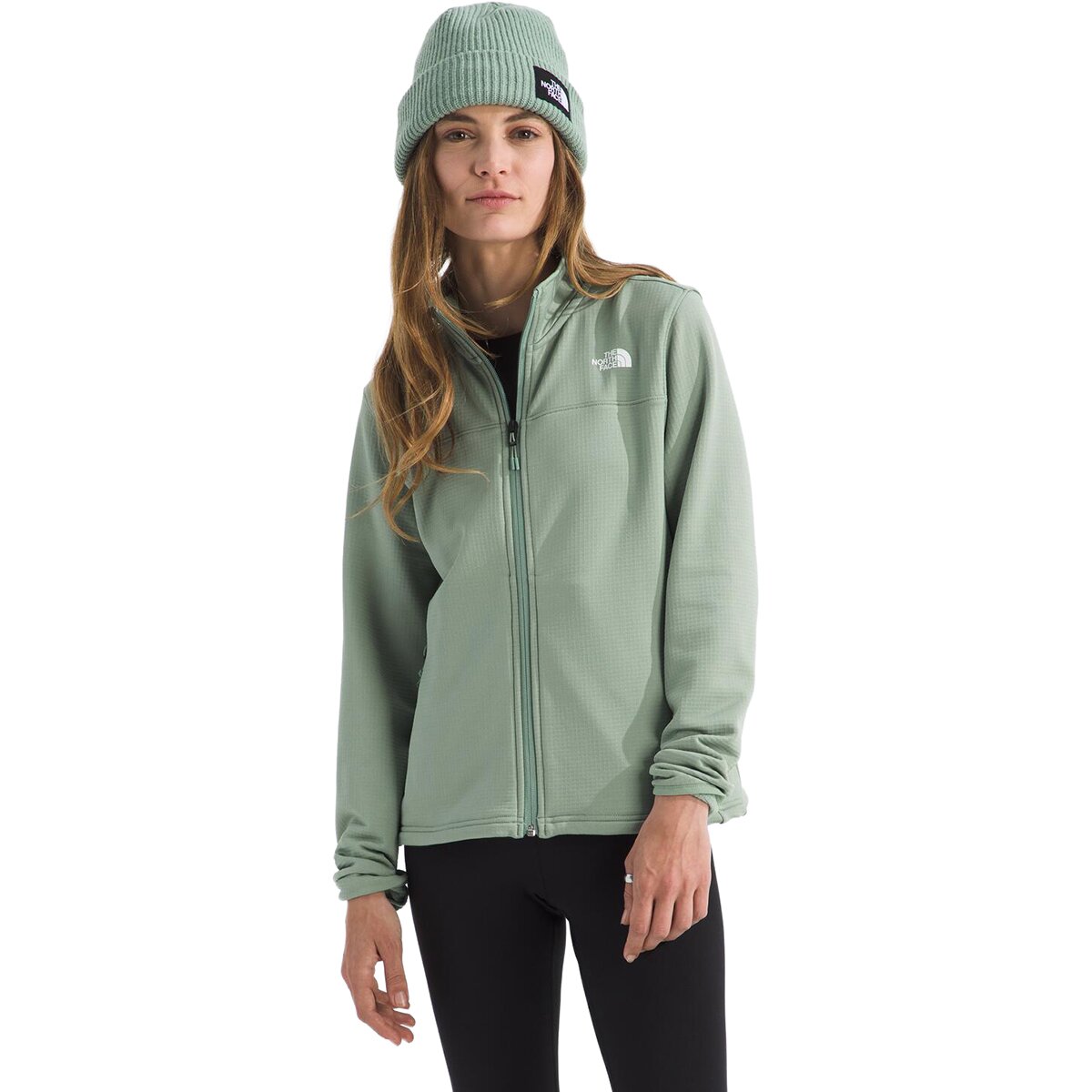 The North Face Women's Cedar Trail Grid Fleece Jacket in Slate Moss - Size: Large