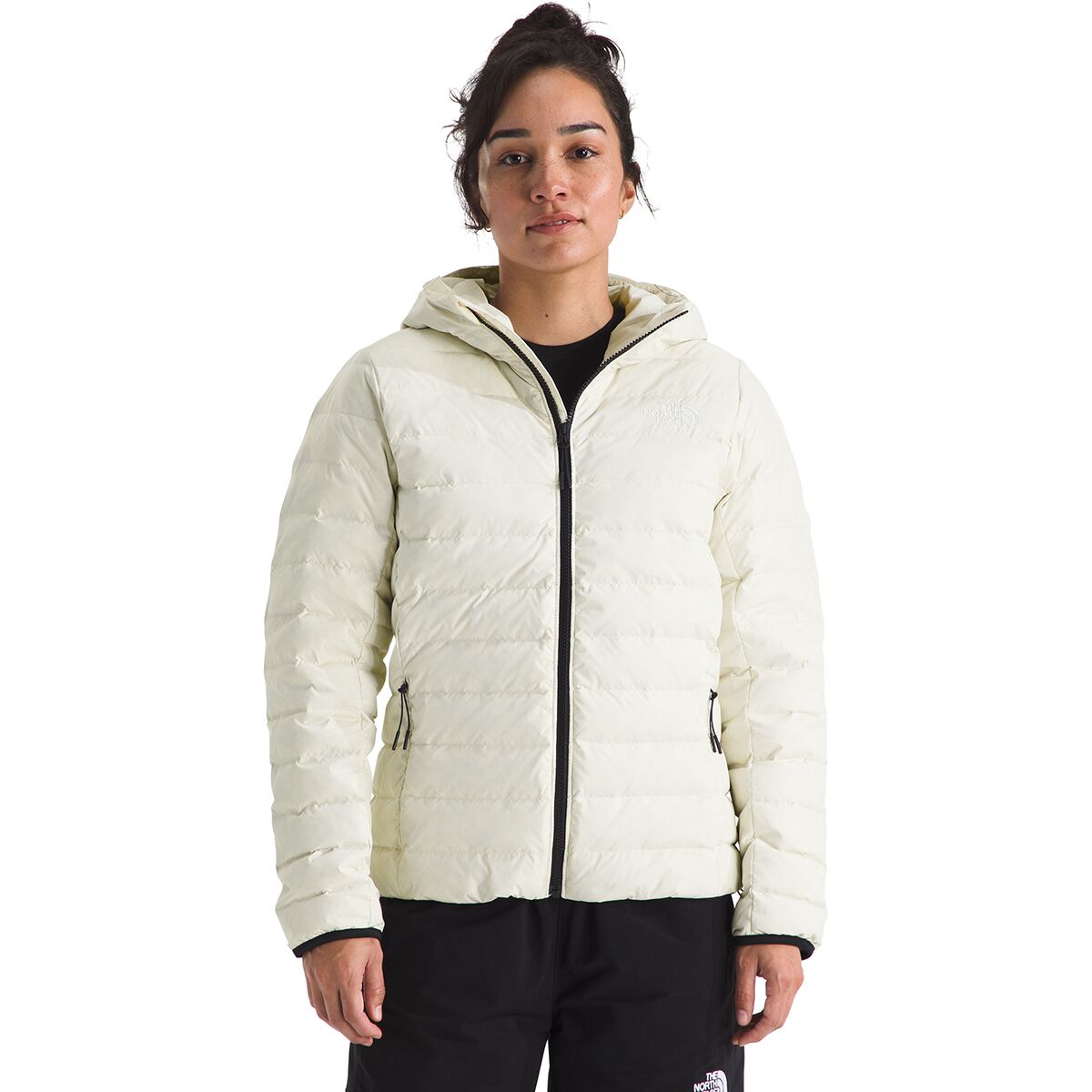 The North Face Women's Classic Down Hooded Jacket in White Dune - Size: XXL