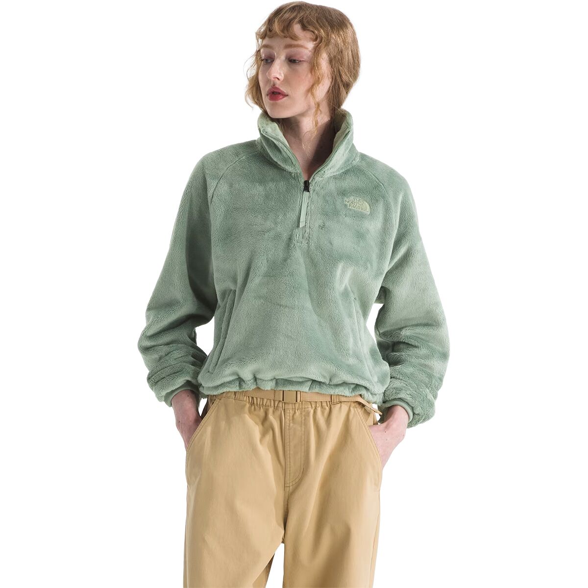 The North Face Women's Osito Lux 1/4-Zip Jacket in Slate Moss - Size: XL