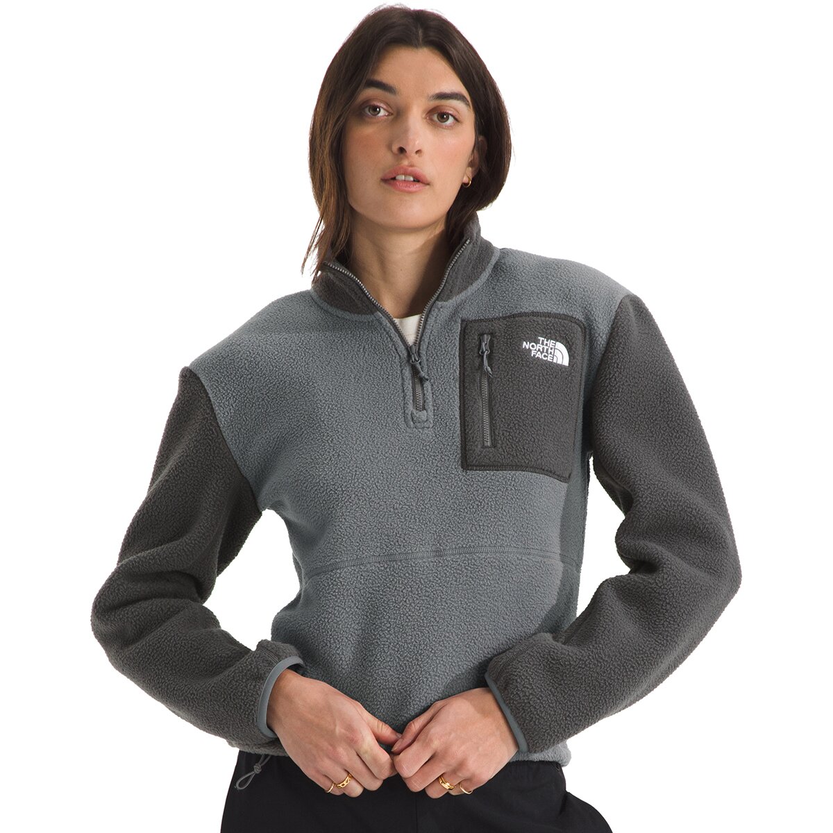 The North Face The North Face Women's Yumiori 1/4-Zip Jacket in Smoked Pearl / Anthracite Grey - Size: XL - $51.00 at Steep and Cheap