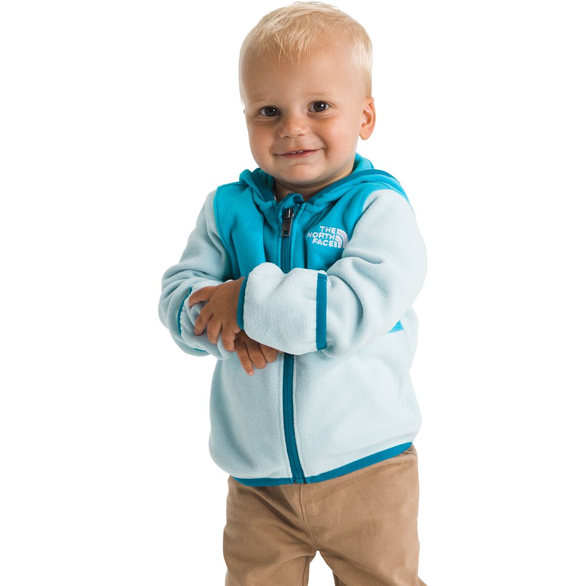 The North Face Glacier Full-Zip Hoodie - Infants' in Meridian Blue / Polar Haze - Size: 3M
