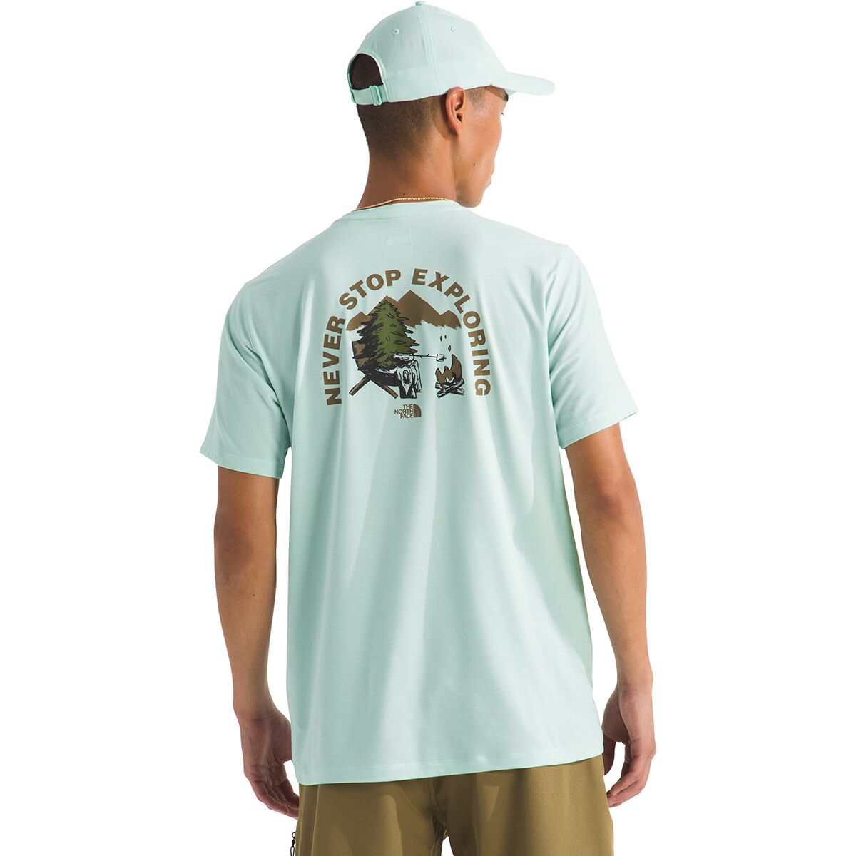 The North Face The North Face Men's Adventure Campfire Short-Sleeve T-Shirt in Opal Frost - Size: Small - $35.75 at Steep and Cheap