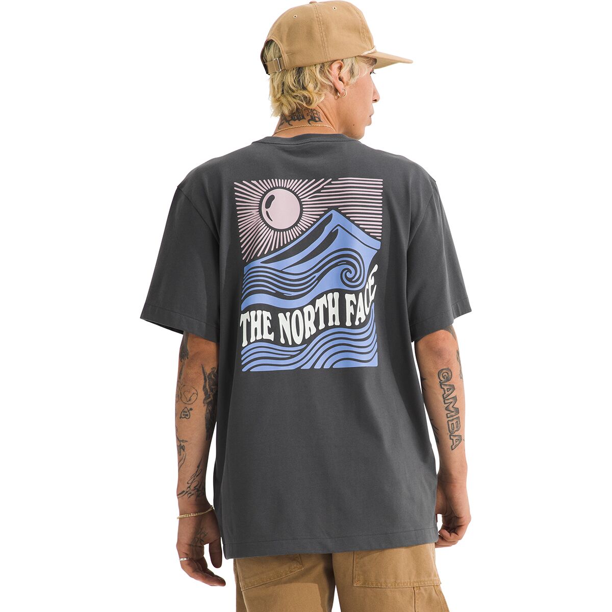 The North Face Men's Mountain Escape Relaxed Graphic T-Shirt in Anthracite Grey - Size: Large