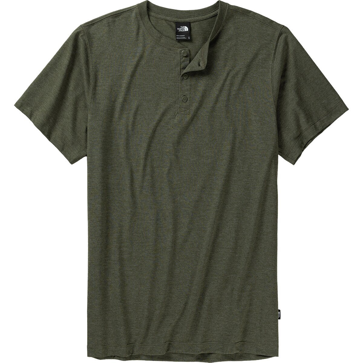 The North Face Men's Tri-Blend Short-Sleeve Henley in New Taupe Green White Heather - Size: Medium