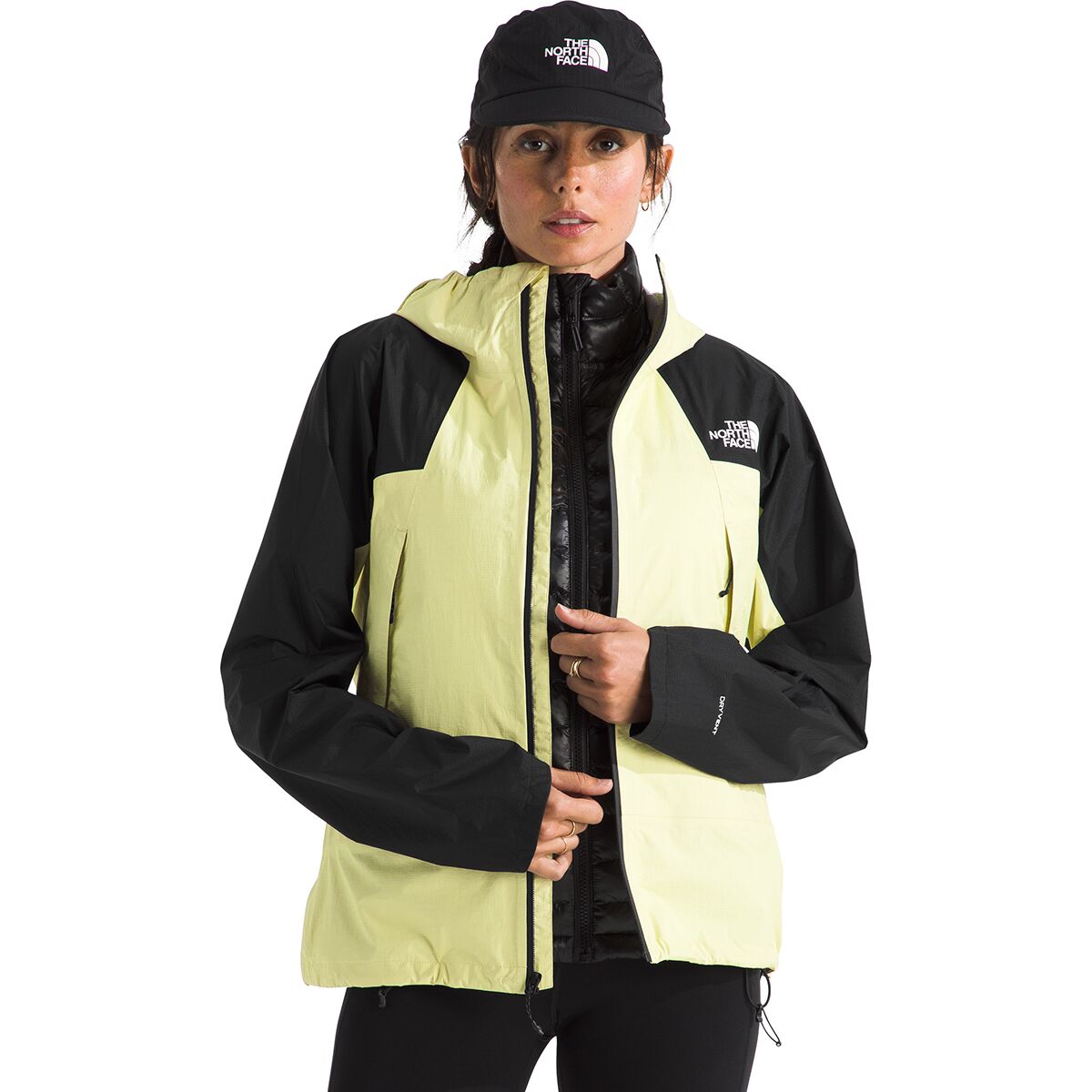 The North Face Women's Ridgelite WP Jacket in Lemon Mist / TNF Black - Size: Medium