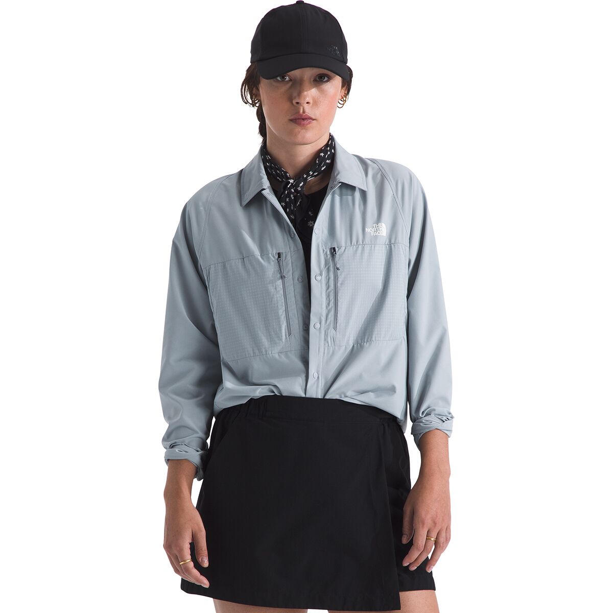 The North Face Women's Trail LIGHTRANGE Long-Sleeve Shirt in Frost Grey - Size: XS